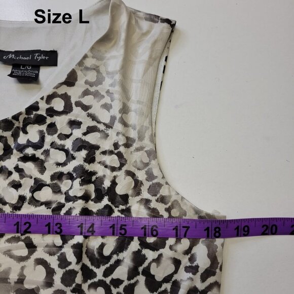 Animal Print Black Grey White Sleeveless Dress Various Sizes L XL XXL - NWOT - Picture 10 of 16